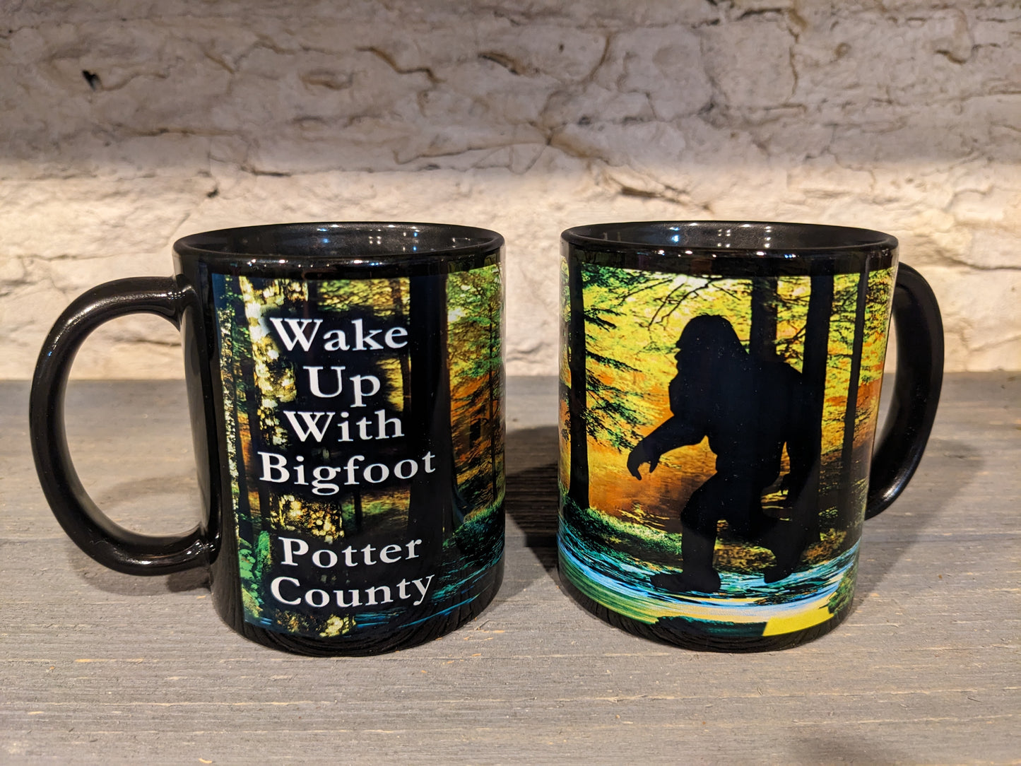 Potter County 'Wake Up with Bigfoot' Mug