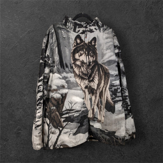 Full Zip Fleece Wild Kind Gray Wolf Jacket